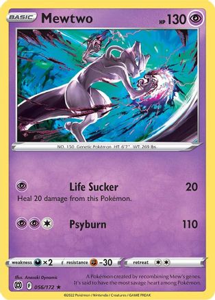 Mewtwo 056/172  SWSH09 Brilliant Stars - Rare