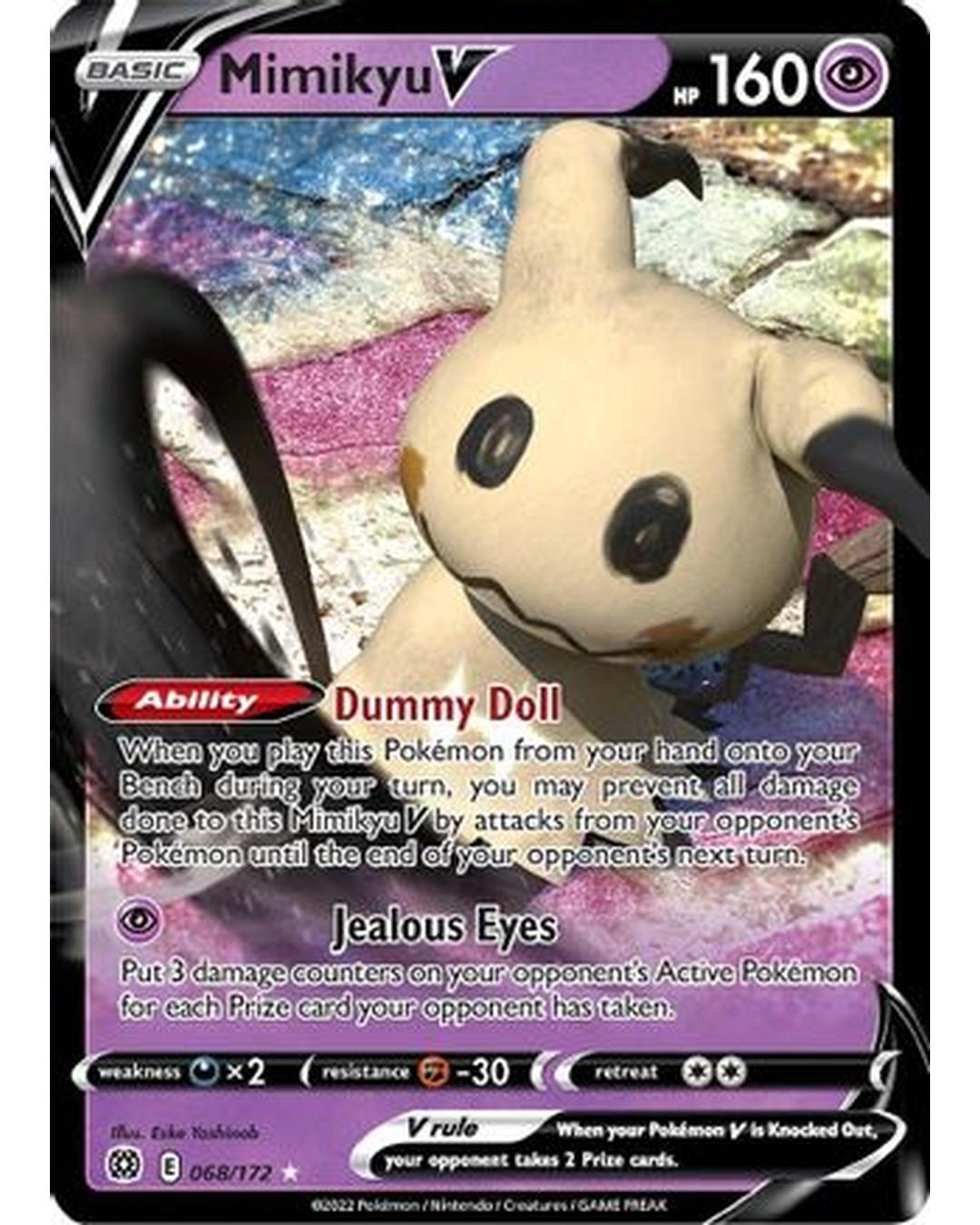 Mimikyu V 068/172  - Holofoil SWSH09 Brilliant Stars - Ultra Rare