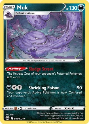 Muk 085/172  SWSH09 Brilliant Stars - Rare