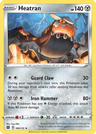 Heatran 100/172  SWSH09 Brilliant Stars - Rare