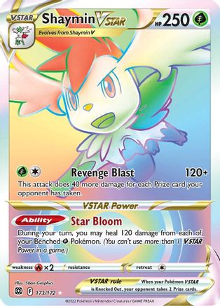 Shaymin VSTAR (Secret) 173/172  - Holofoil SWSH09 Brilliant Stars - Secret Rare