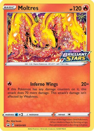 Moltres SWSH185  - Holofoil SWSH Sword & Shield Promo Cards - Promo