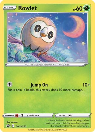 Rowlet SWSH220  - Holofoil SWSH Sword & Shield Promo Cards - Promo