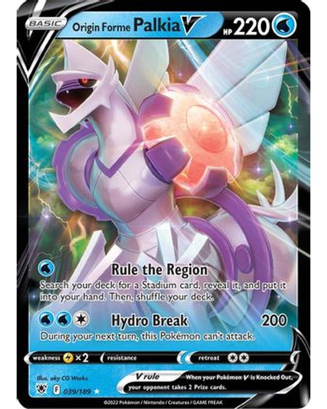 Origin Forme Palkia V 039/189  - Holofoil SWSH10 Astral Radiance - Ultra Rare