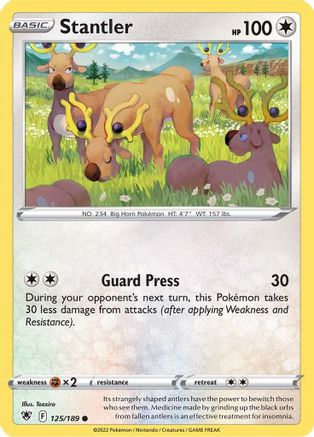 Stantler 125/189  - Reverse Holofoil SWSH10 Astral Radiance - Common