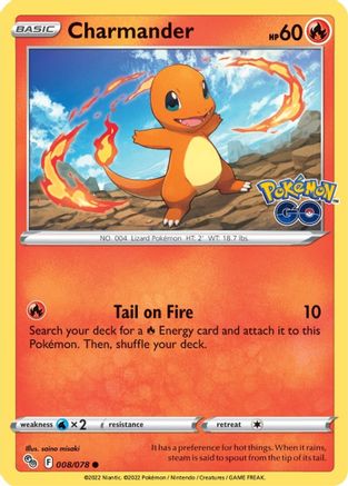 Charmander 008/078  Pokemon GO - Common