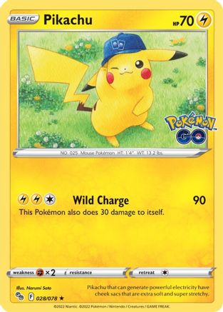 Pikachu (28) 028/078  - Holofoil Pokemon GO - Holo Rare