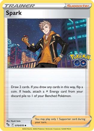 Spark 070/078  - Reverse Holofoil Pokemon GO - Uncommon
