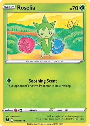 Roselia 014/196  - Reverse Holofoil SWSH11 Lost Origin - Common