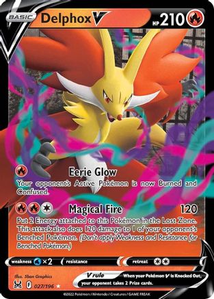 Delphox V 027/196  - Holofoil SWSH11 Lost Origin - Ultra Rare