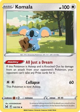 Komala 149/196  SWSH11 Lost Origin - Uncommon
