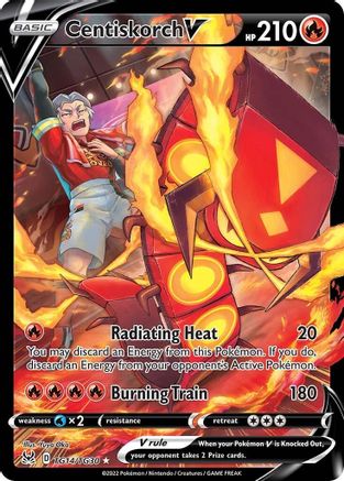 Centiskorch V TG14/TG30  - Holofoil SWSH11 Lost Origin Trainer Gallery - Ultra Rare