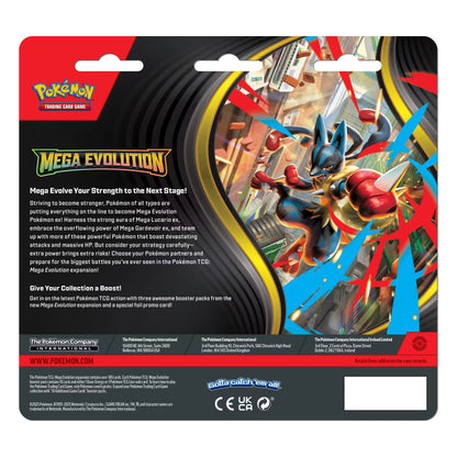 Pokémon TCG - Mega Evolution 3 Pack Blister