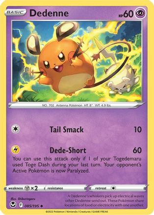 Dedenne 085/195  SWSH12 Silver Tempest - Uncommon