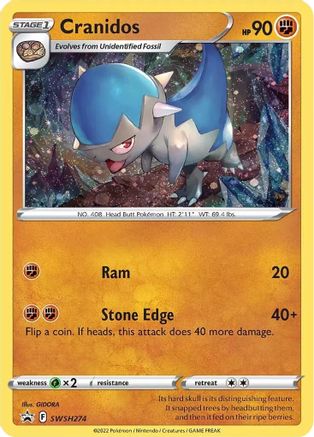 Cranidos SWSH274  - Holofoil SWSH Sword & Shield Promo Cards - Promo