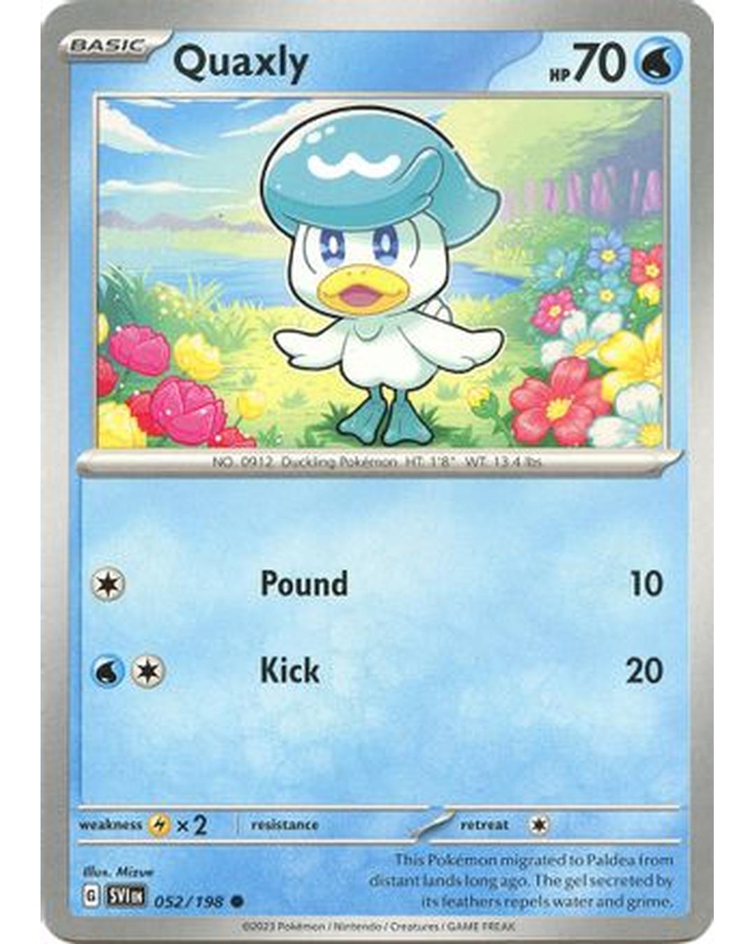 Quaxly 052/198  - Reverse Holofoil SV01 Scarlet & Violet Base Set - Common