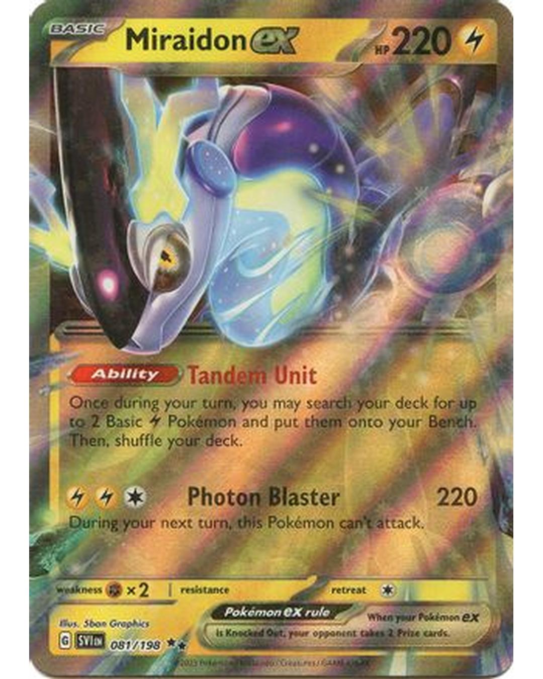 Miraidon ex 081/198  - Holofoil SV01 Scarlet & Violet Base Set - Double Rare