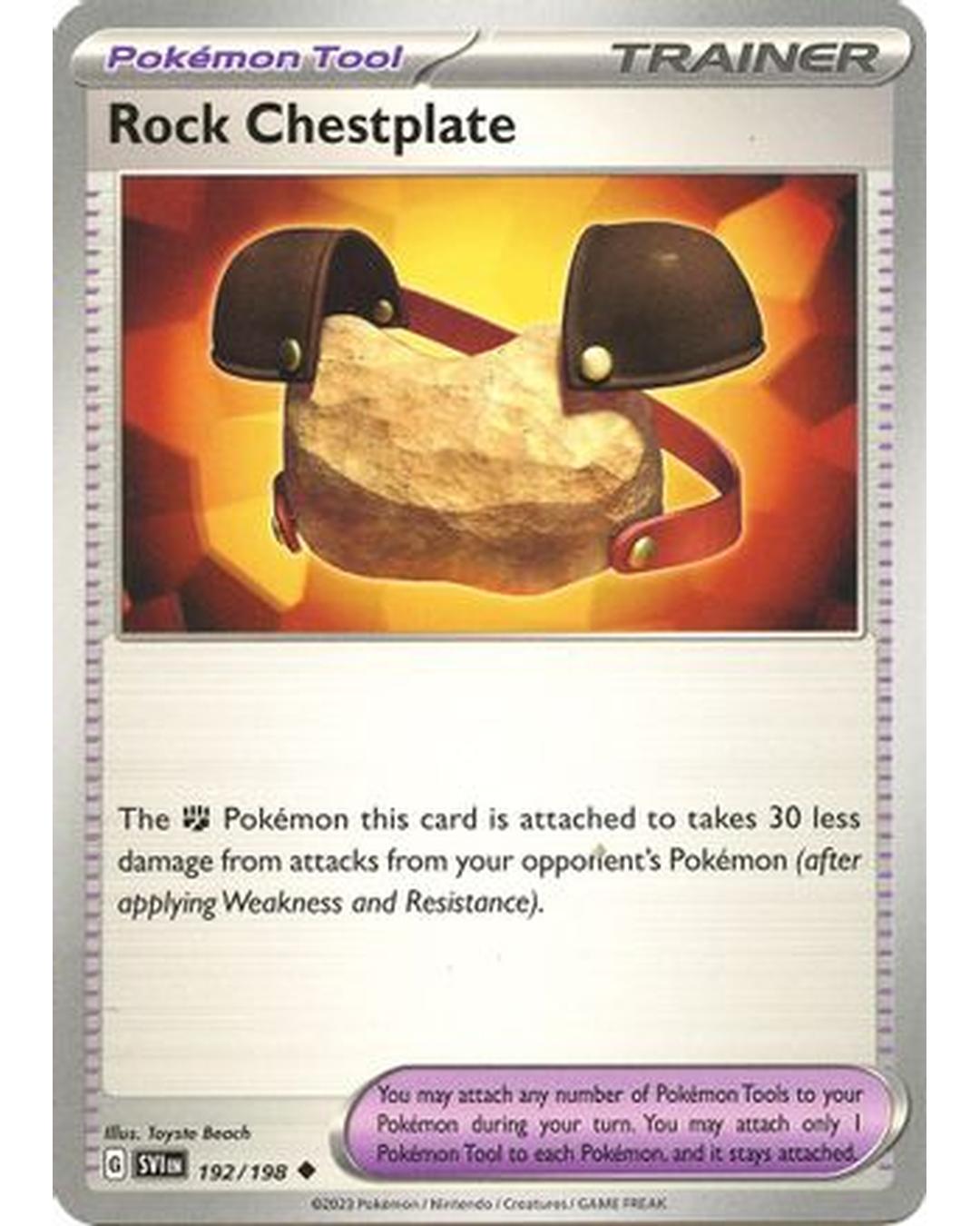 Rock Chestplate 192/198  - Reverse Holofoil SV01 Scarlet & Violet Base Set - Uncommon