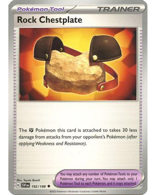 Rock Chestplate 192/198  - Reverse Holofoil SV01 Scarlet & Violet Base Set - Uncommon