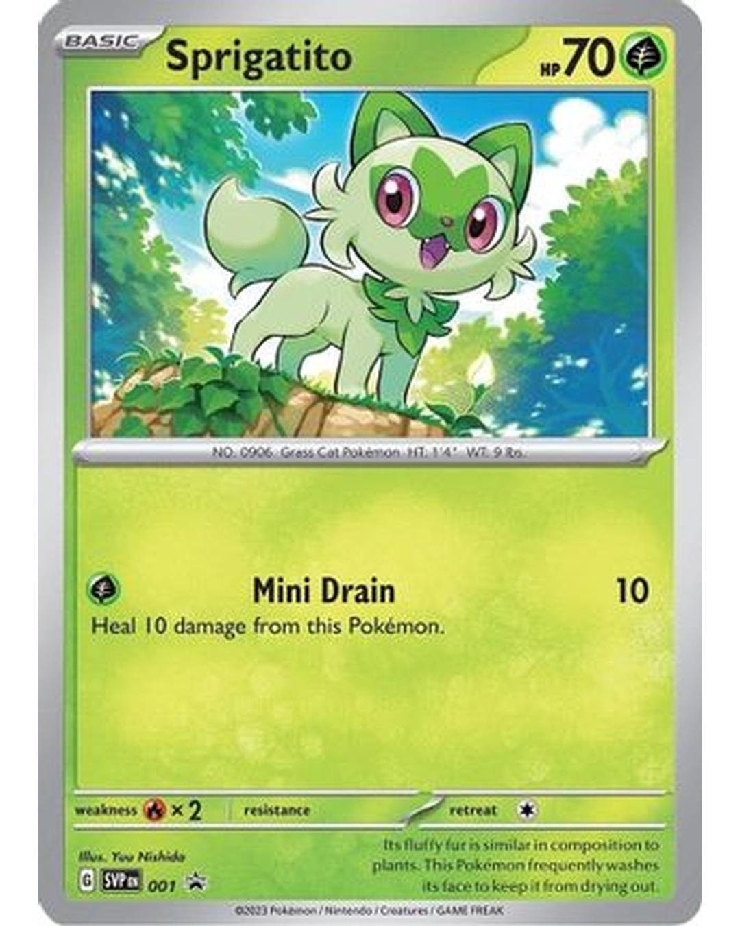 Sprigatito 001  - Holofoil SV Scarlet & Violet Promo Cards - Promo