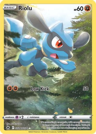 Riolu GG26/GG70  - Holofoil Crown Zenith Galarian Gallery - Ultra Rare