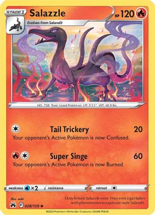 Salazzle 028/159  Crown Zenith - Uncommon