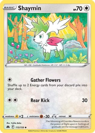 Shaymin 115/159  Crown Zenith - Uncommon