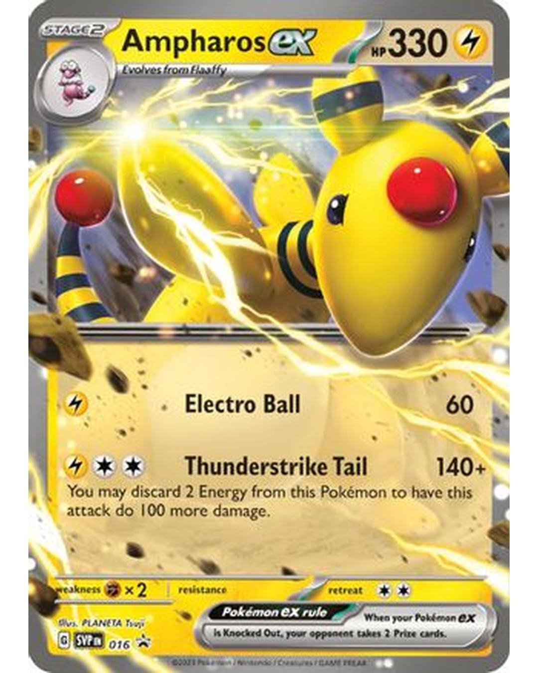 Ampharos ex 016  - Holofoil SV Scarlet & Violet Promo Cards - Promo