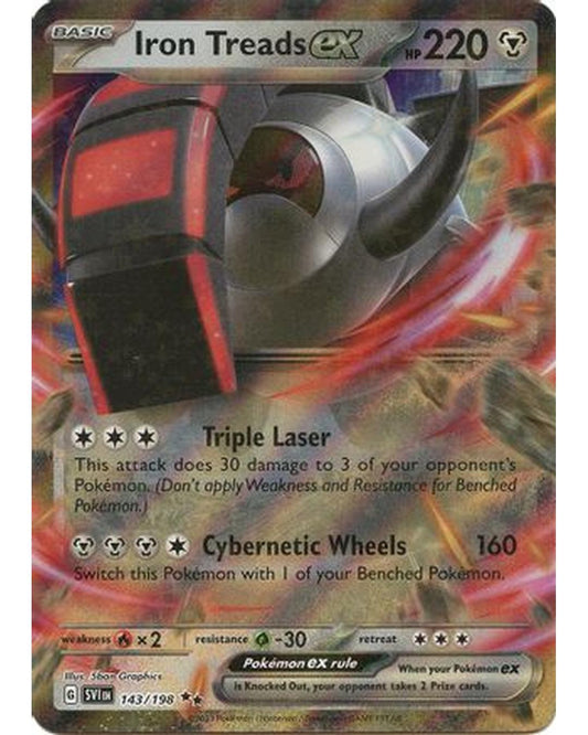 Iron Treads ex 143/198  - Holofoil SV01 Scarlet & Violet Base Set - Double Rare