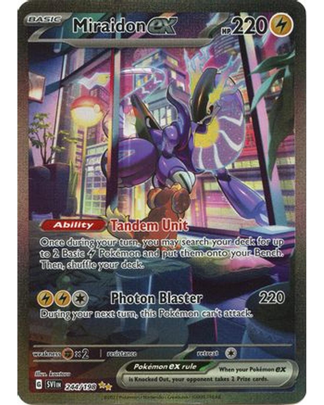 Miraidon ex 244/198  - Holofoil SV01 Scarlet & Violet Base Set - Special Illustration Rare