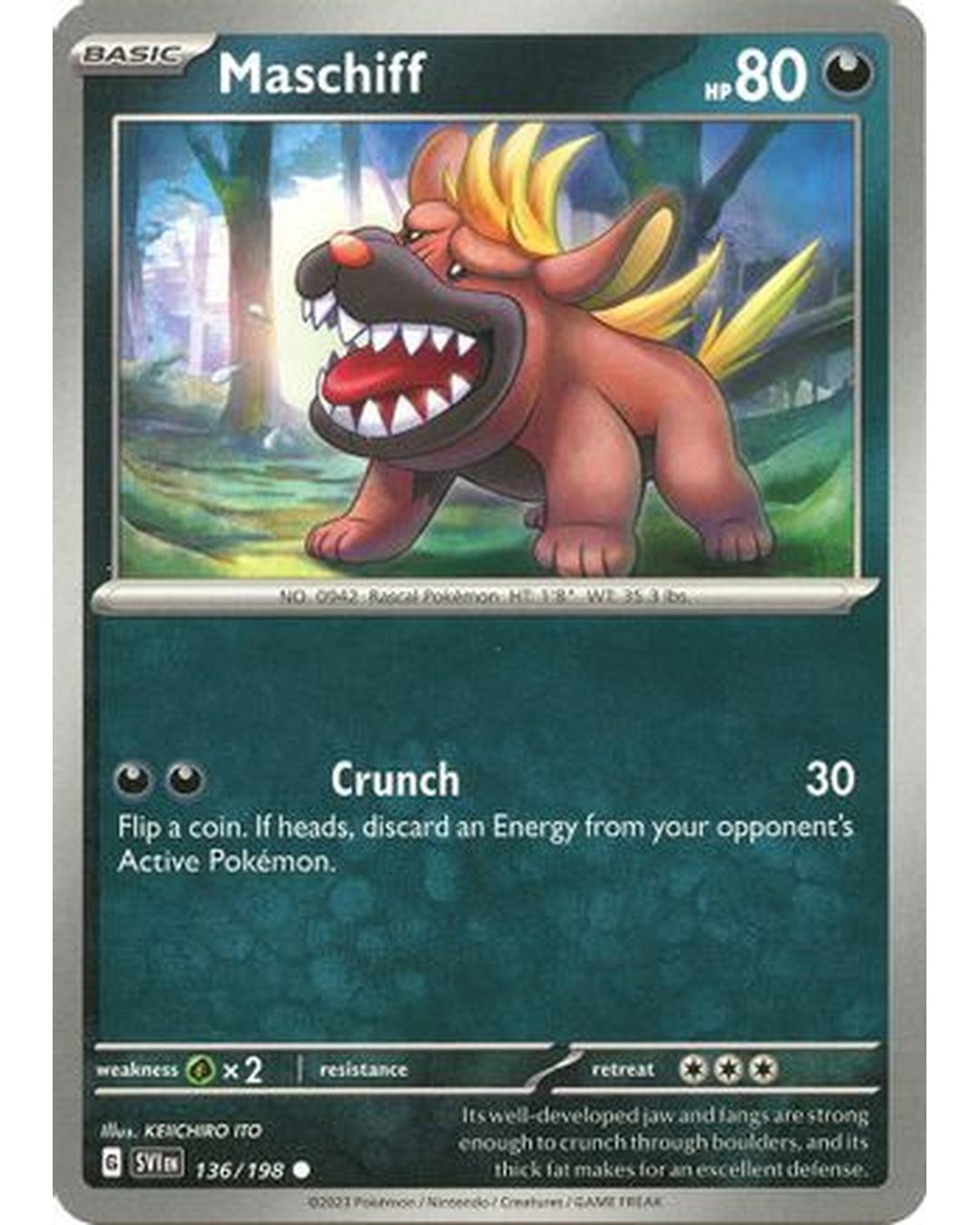 Maschiff 136/198  SV01 Scarlet & Violet Base Set - Common