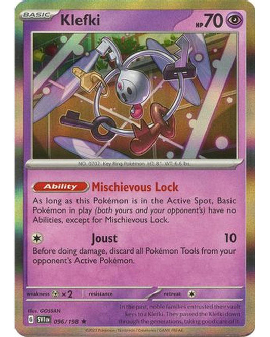 Klefki 096/198  - Reverse Holofoil SV01 Scarlet & Violet Base Set - Rare