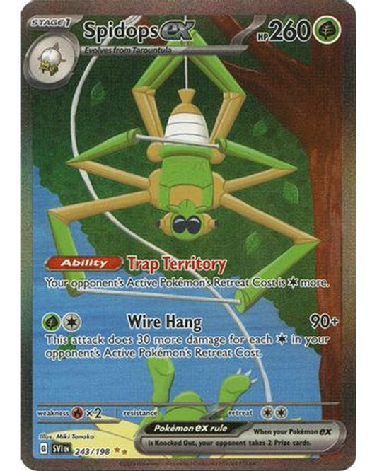 Spidops ex 243/198  - Holofoil SV01 Scarlet & Violet Base Set - Special Illustration Rare