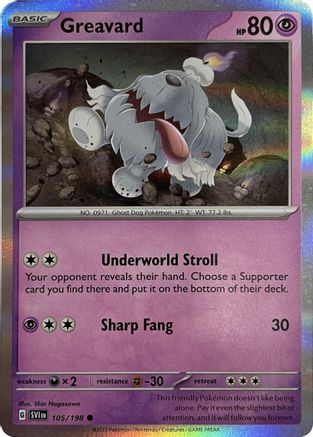 Greavard 105/198  - Holofoil Miscellaneous Cards & Products - Common