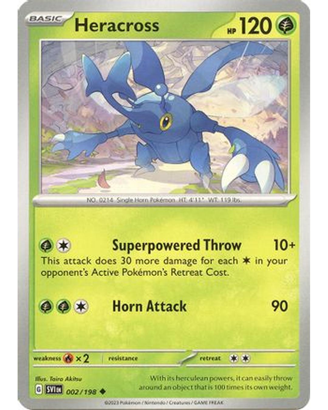 Heracross 002/198  SV01 Scarlet & Violet Base Set - Uncommon