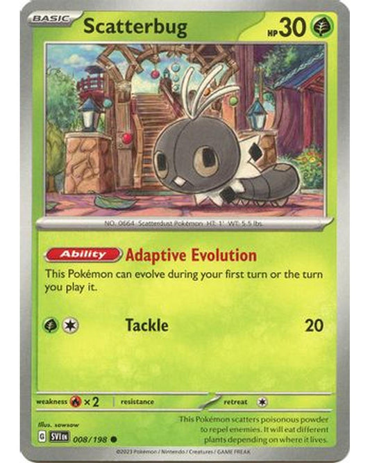 Scatterbug 008/198  - Reverse Holofoil SV01 Scarlet & Violet Base Set - Common