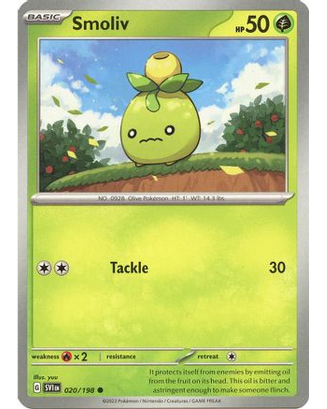 Smoliv 020/198  - Reverse Holofoil SV01 Scarlet & Violet Base Set - Common