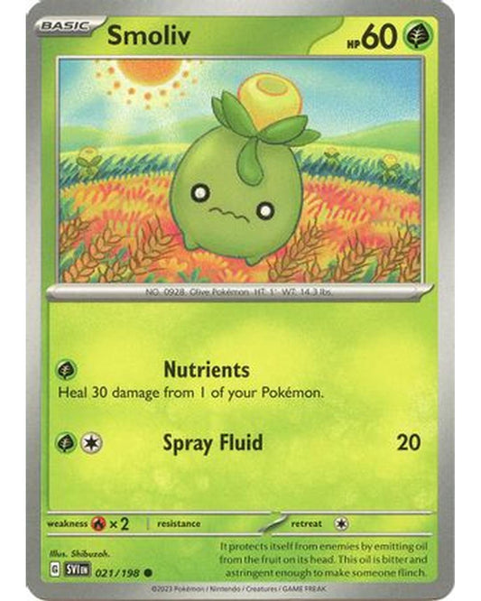 Smoliv 021/198  - Reverse Holofoil SV01 Scarlet & Violet Base Set - Common