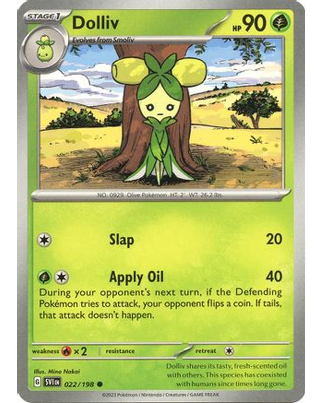 Dolliv 022/198  - Reverse Holofoil SV01 Scarlet & Violet Base Set - Common