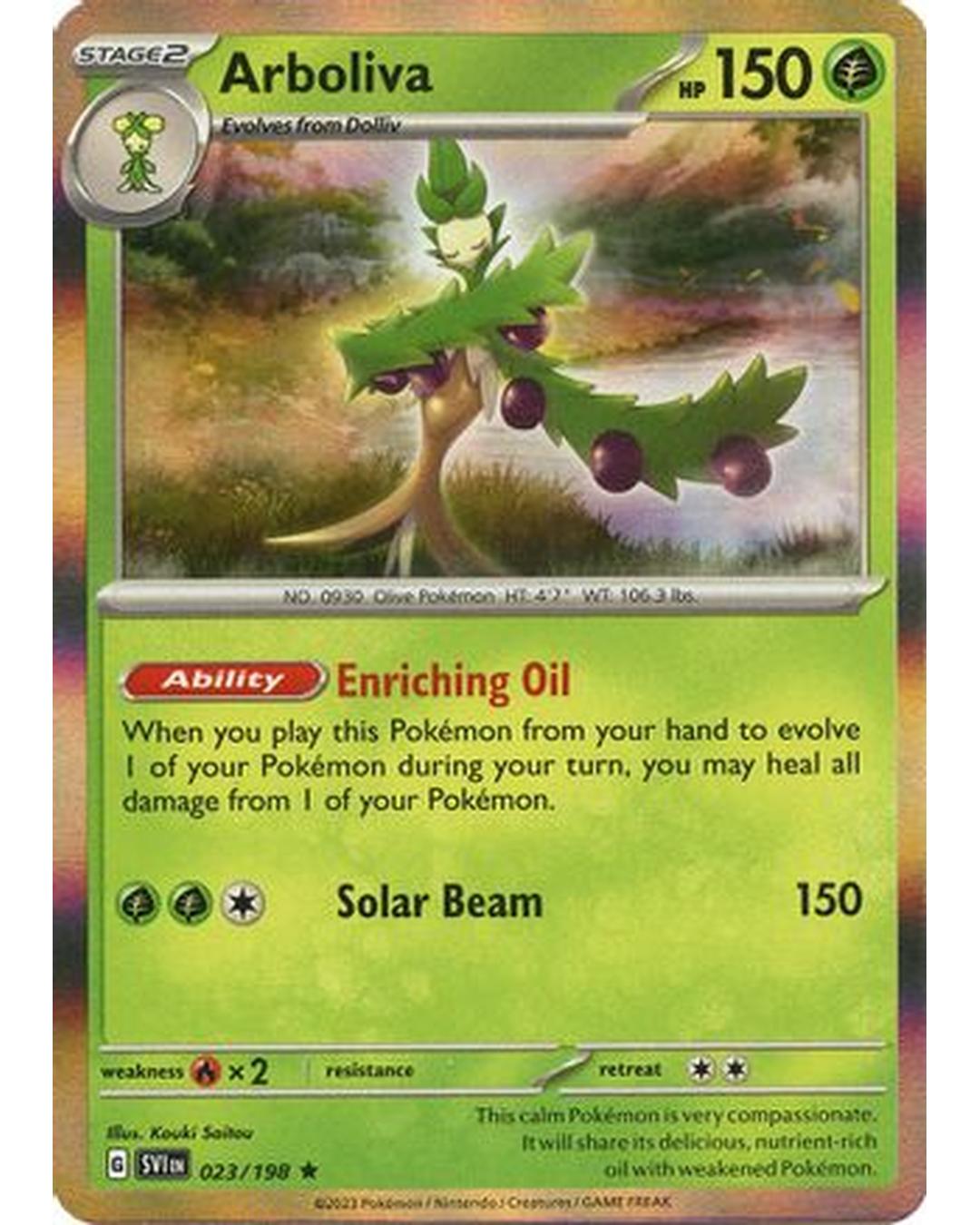 Arboliva 023/198  - Holofoil SV01 Scarlet & Violet Base Set - Rare