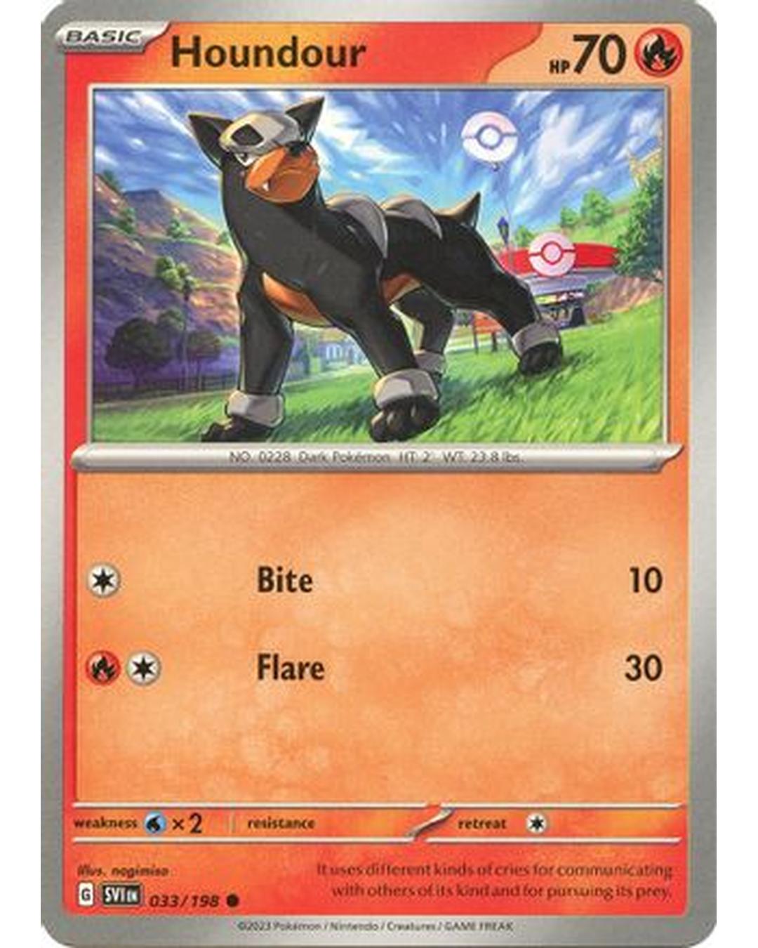 Houndour 033/198  SV01 Scarlet & Violet Base Set - Common