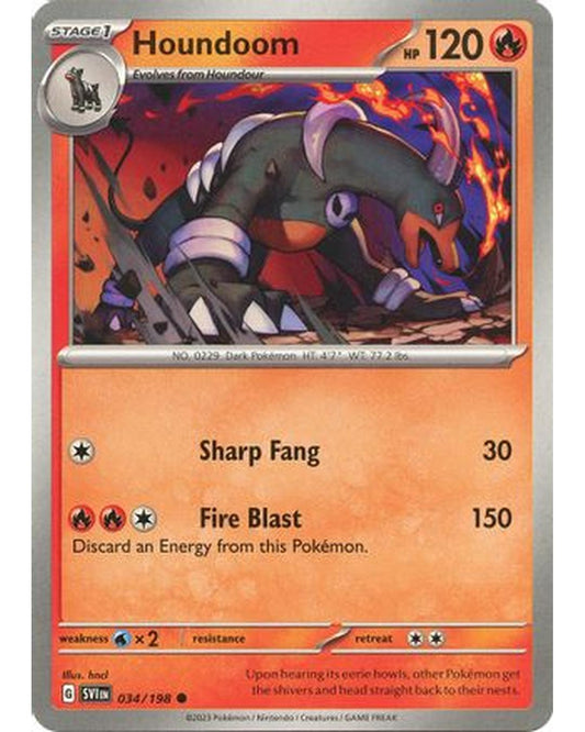 Houndoom 034/198  SV01 Scarlet & Violet Base Set - Common