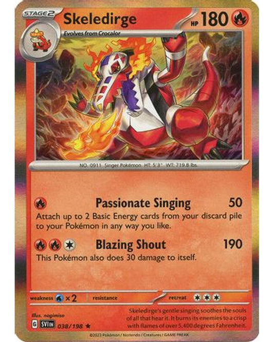 Skeledirge 038/198  - Holofoil SV01 Scarlet & Violet Base Set - Rare