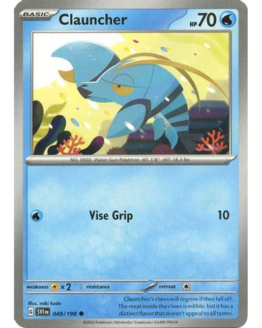 Clauncher 049/198  - Reverse Holofoil SV01 Scarlet & Violet Base Set - Common