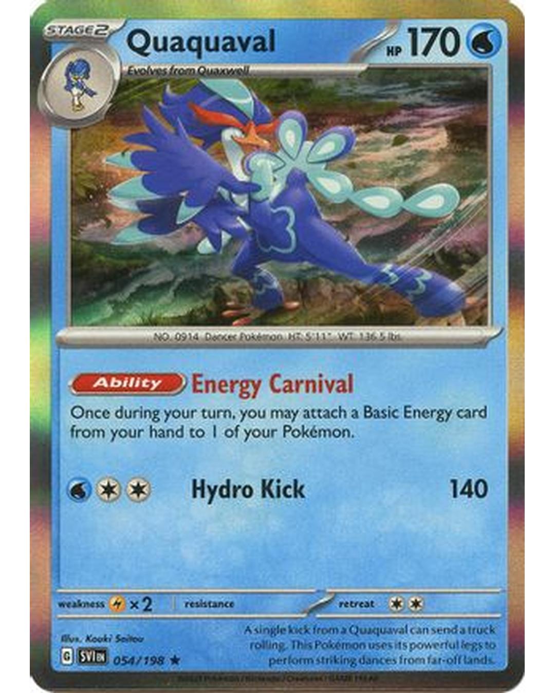 Quaquaval 054/198  - Holofoil SV01 Scarlet & Violet Base Set - Rare