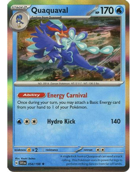 Quaquaval 054/198  - Reverse Holofoil SV01 Scarlet & Violet Base Set - Rare