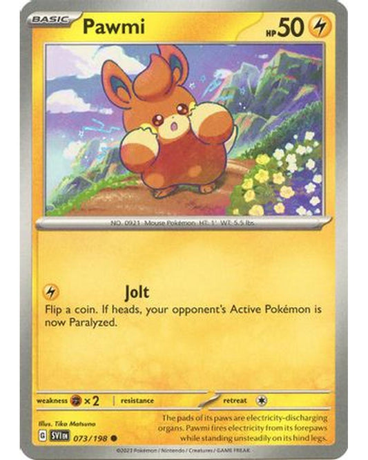 Pawmi 073/198  - Reverse Holofoil SV01 Scarlet & Violet Base Set - Common