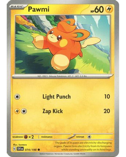 Pawmi 074/198  - Reverse Holofoil SV01 Scarlet & Violet Base Set - Common