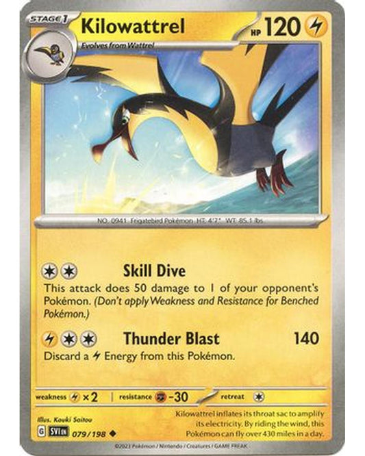 Kilowattrel 079/198  - Reverse Holofoil SV01 Scarlet & Violet Base Set - Uncommon