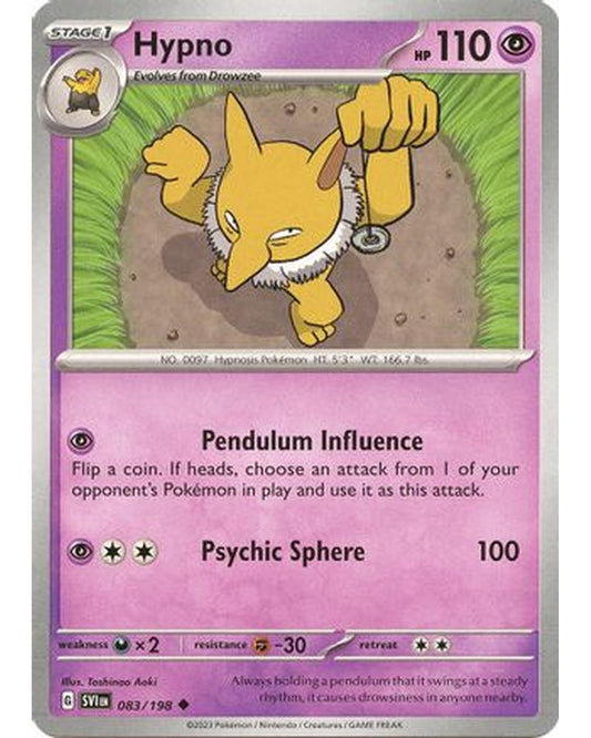 Hypno 083/198  - Reverse Holofoil SV01 Scarlet & Violet Base Set - Uncommon